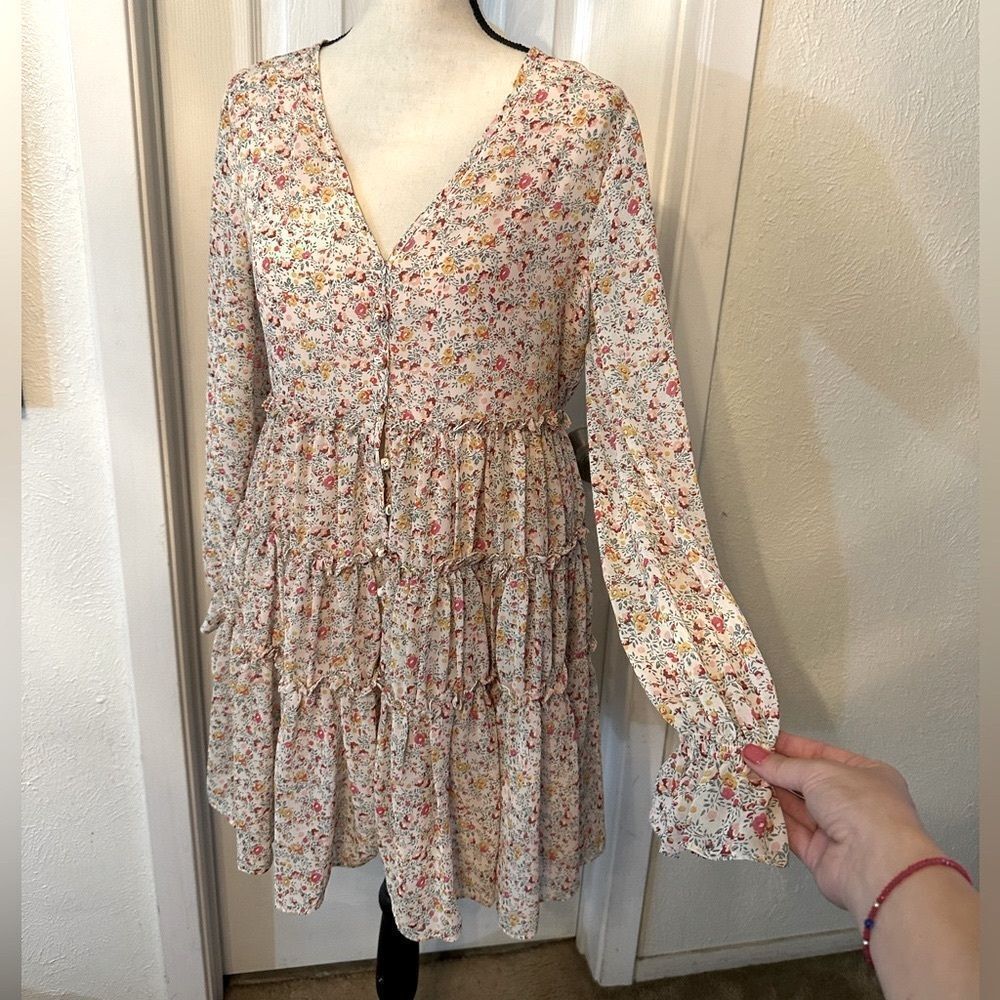 The Impeccable Pig Boho Floral swing dress medium